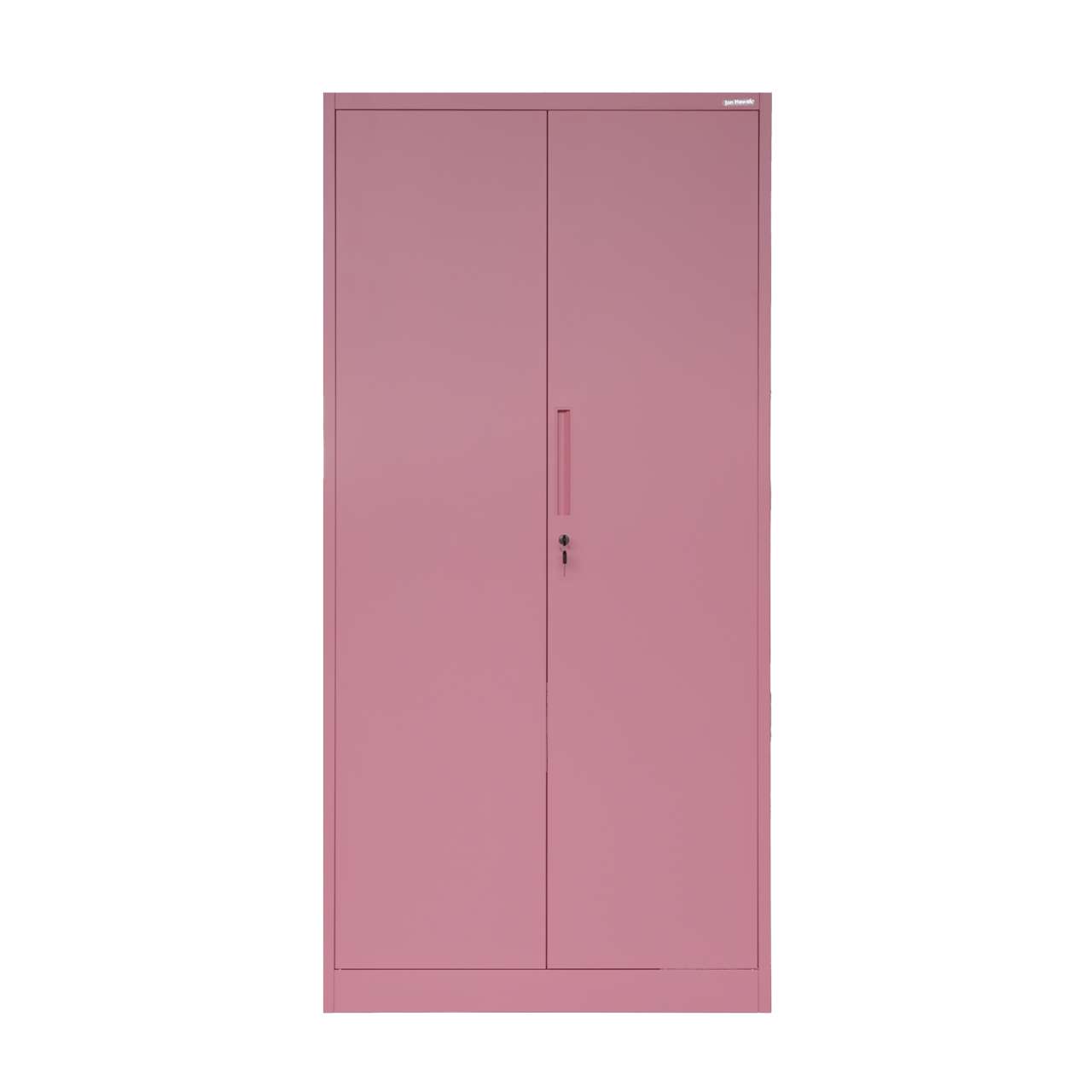 Abschließbarer Mehrzweckschrank DAWID, 900 x 1850 x 450 mm, Fresh Style: rosa