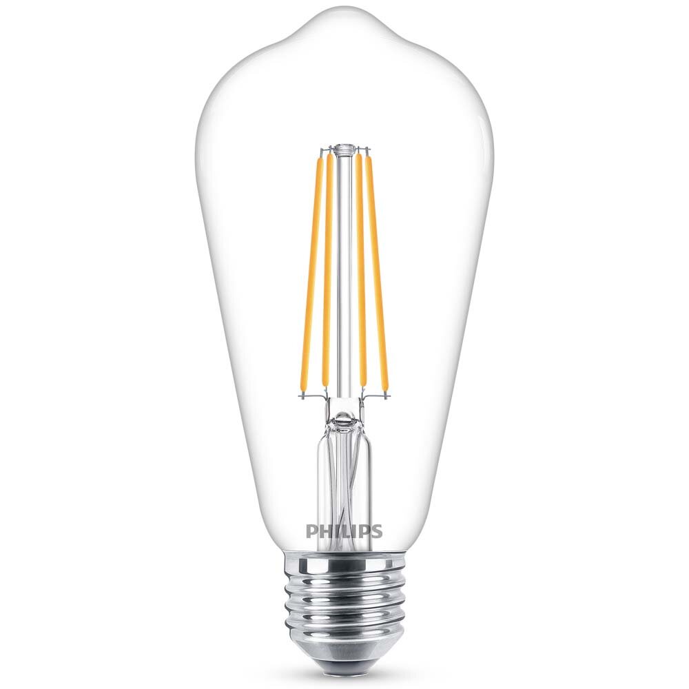 Philips LED Filament Lampe ersetzt 40W E27 ST64 Edisonform 4,3W 470lm 2700K Einerpack