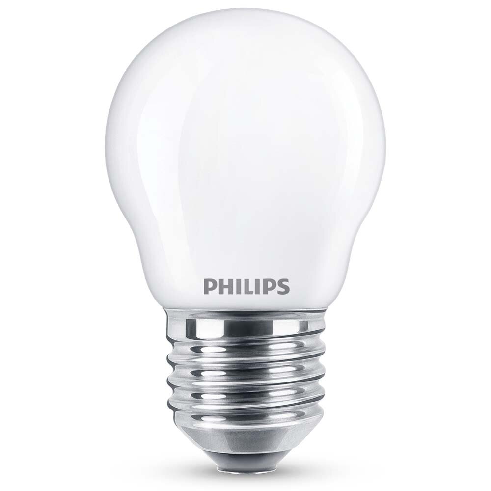 Philips LED Lampe ersetzt 40W, E27 Tropfenform P45, weiß, warmweiß, 470 Lumen, nicht dimmbar, 1er Pack