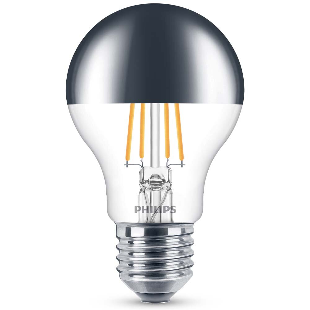 Philips LED Filament Lampe ersetzt 50W E27 Birne – A60 7,2W 650lm 2700K dimmbar Einerpack