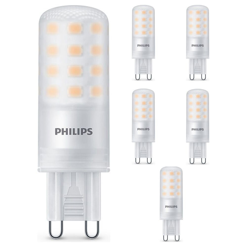 Philips LED Lampe ersetzt 40W, G9 Brenner, warmweiß, 400 Lumen, dimmbar, 6er Pack