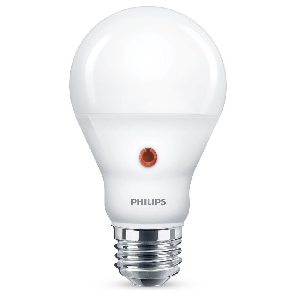 Philips LED Lampe mit Dämmerungssensor ersetzt 60W, E27 Standardform A60, warmweiß, 806 Lumen, nicht dimmbar