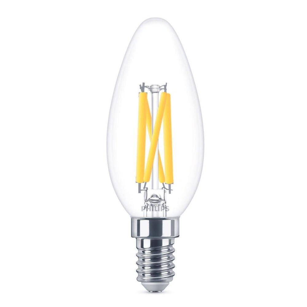 Philips LED Filament Lampe E14 Kerze – B35 5,9W 810lm 2200-2700K dimmbar Einerpack