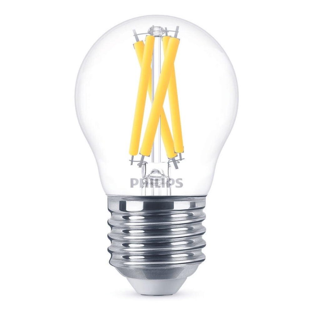 Philips LED Filament Lampe ersetzt 60W E27 Tropfen – P45 5,9W 810lm 2200-2700K dimmbar Einerpack