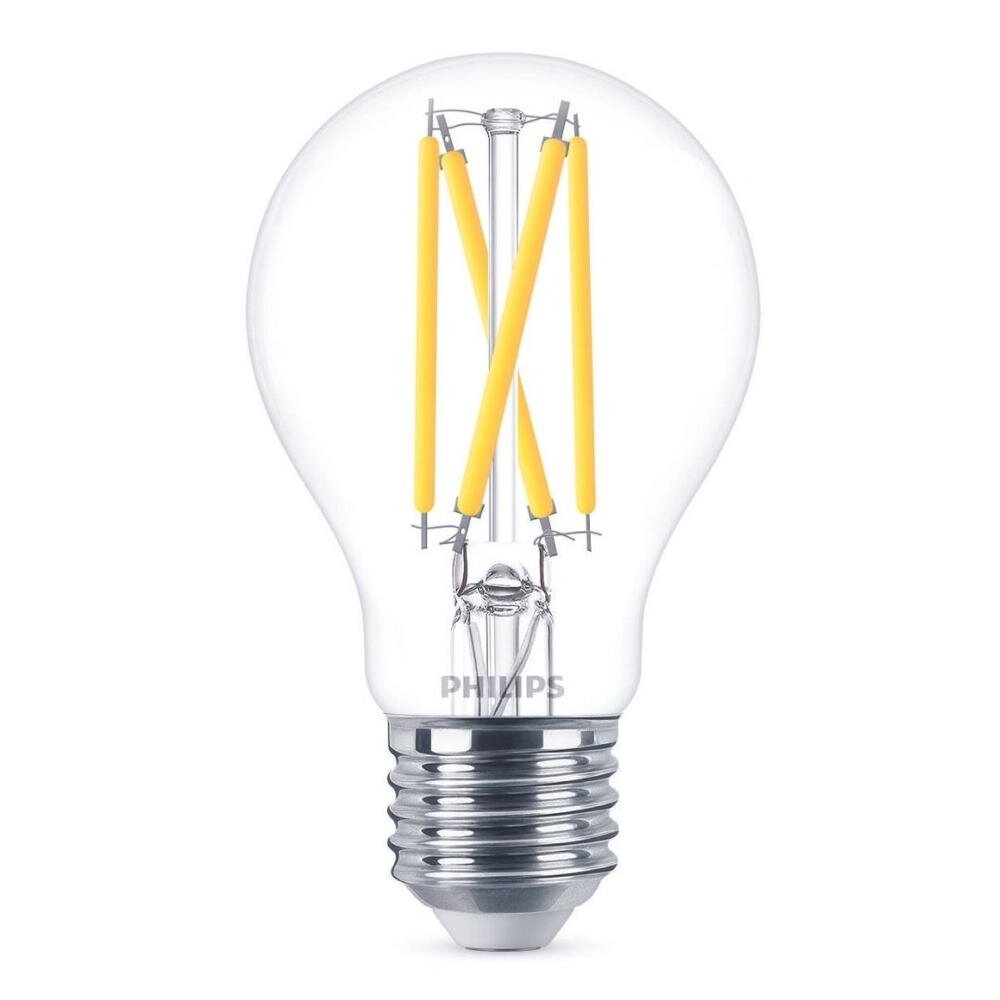 Philips LED Filament Lampe E27 Birne – A60 6W 810lm 2200-2700K dimmbar Einerpack