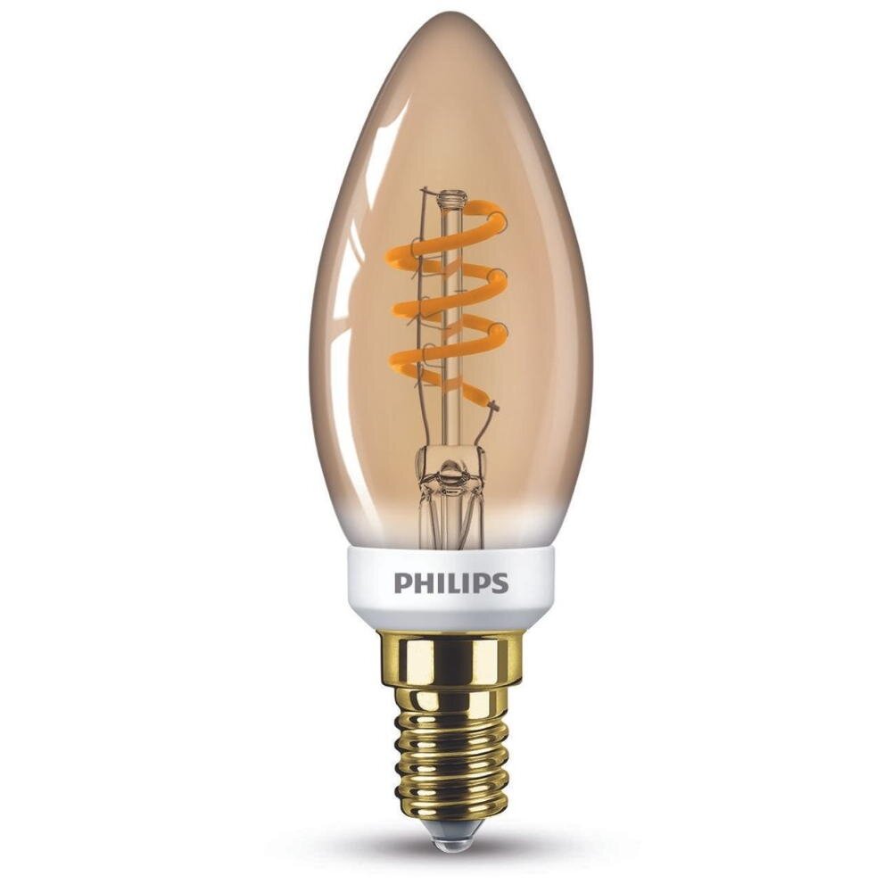 Philips Vintage LED Filament Lampe ersetzt 15W E14 Kerze – B35 3,5W 136lm 1800K dimmbar Einerpack