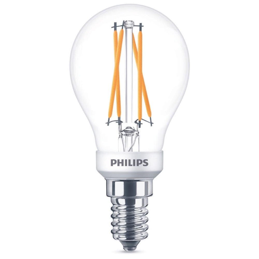 Philips LED Lampe ersetzt 40 W, E14 Tropfenform P45, klar, warmweiß, 475 Lumen, dimmbar