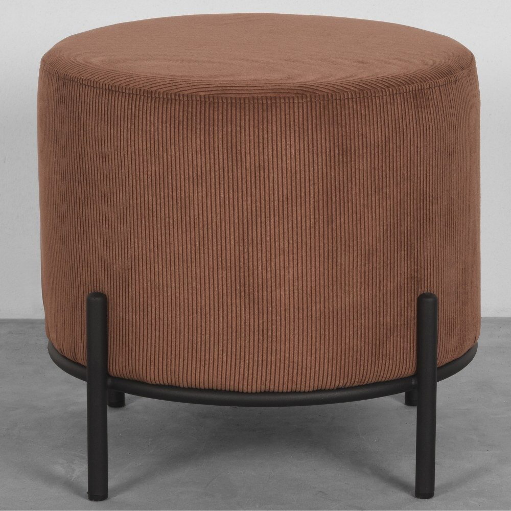 RINGO-Living Hocker Healani in Rostfarbig aus Cord 410x460mm