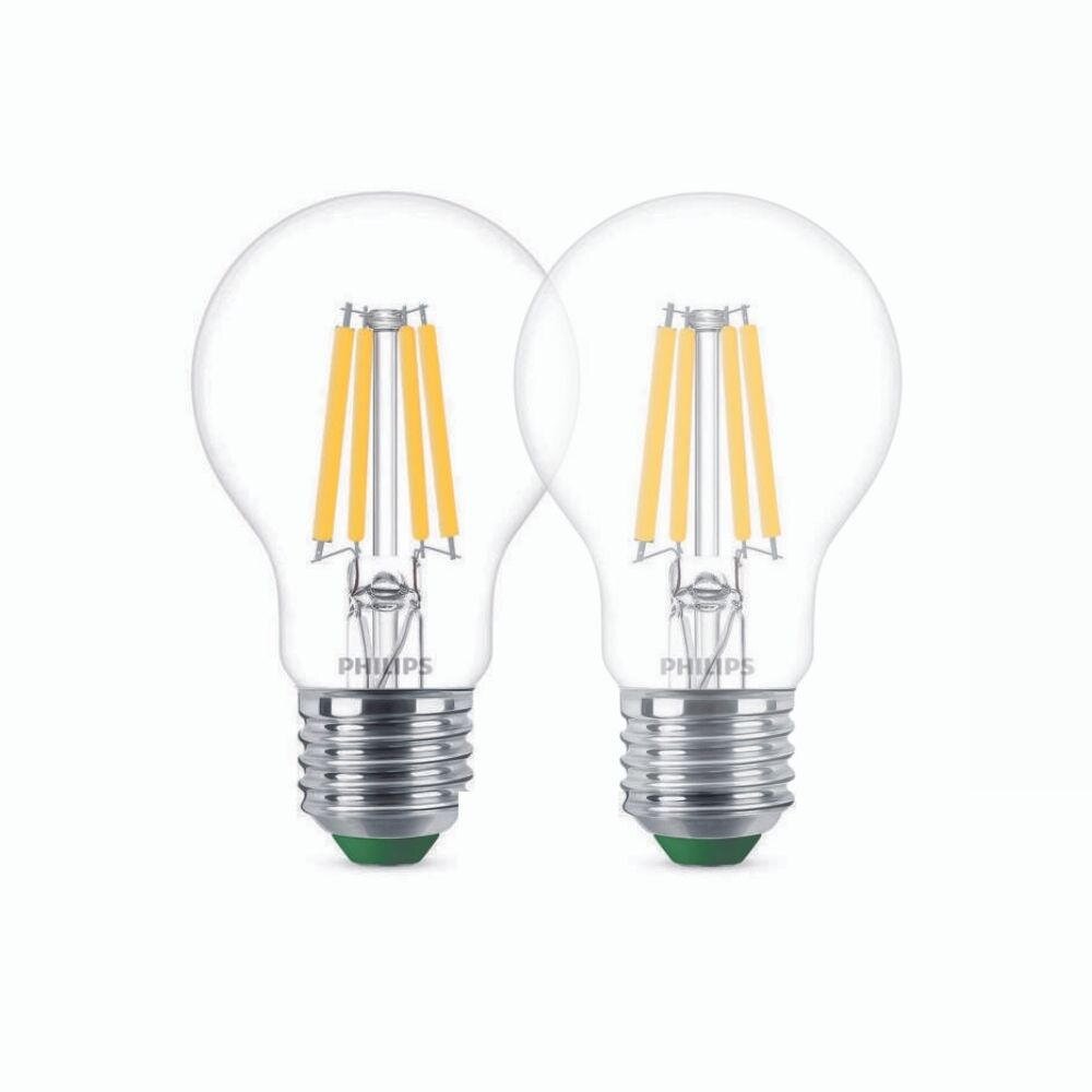 Philips LED Lampe E27 – Birne A60 4W 840lm 4000K ersetzt 60W Doppelpack