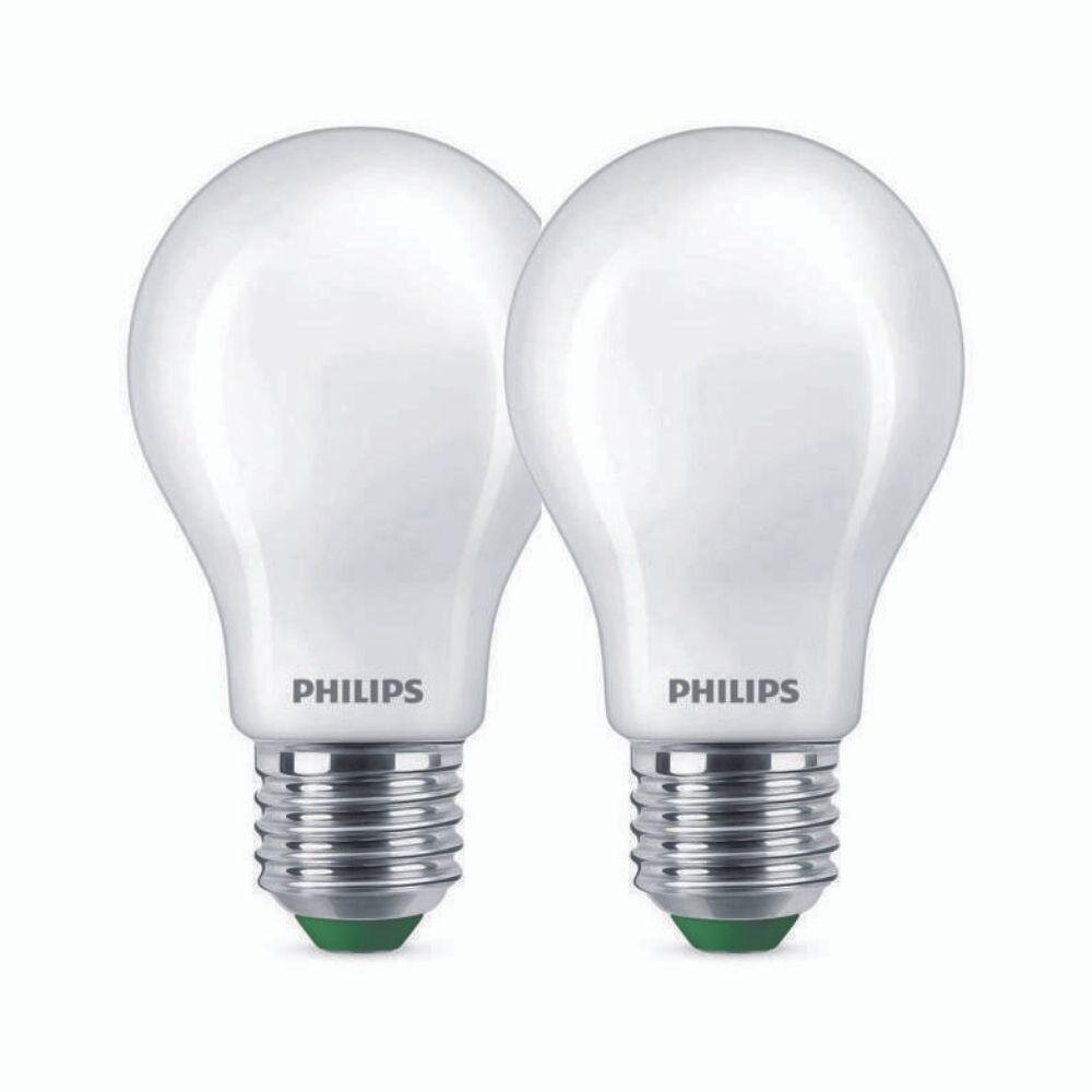 Philips LED Lampe E27 – Birne A60 4W 840lm 4000K ersetzt 60W standard Doppelpack