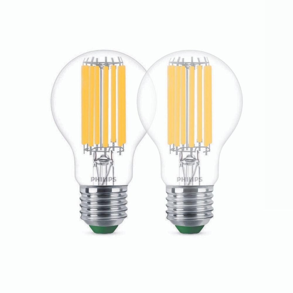 Philips LED Lampe E27 – Birne A60 7,3W 1535lm 4000K ersetzt 100W Doppelpack