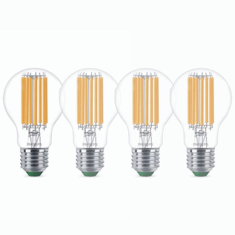 Philips LED Lampe E27 – Birne A60 7,3W 1535lm 2700K ersetzt 100W Viererpack