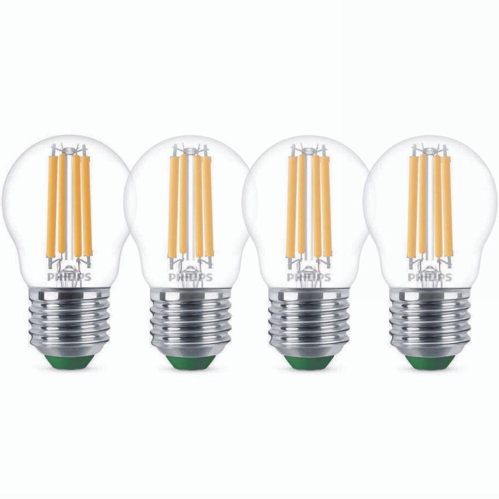 Philips LED Lampe E27 – Tropfen P45 2,3W 485lm 2700K ersetzt 40W Viererpack