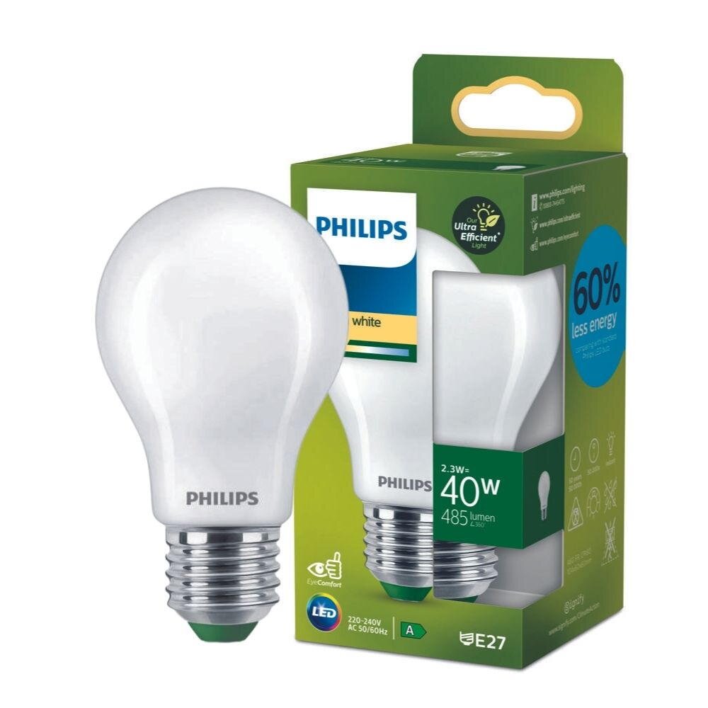 Philips LED Lampe E27 – Birne A60 2,3W 485lm 2700K ersetzt 40W standard