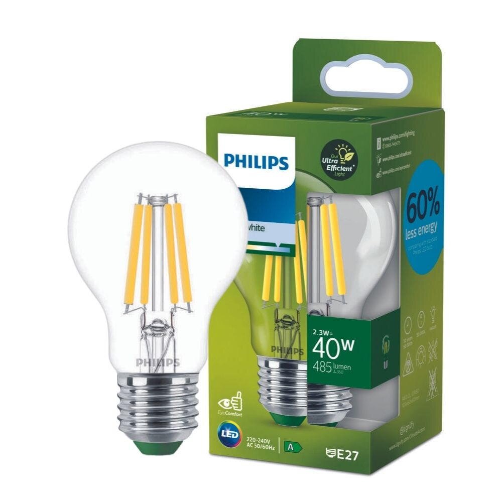 Philips LED Lampe E27 – Birne A60 2,3W 485lm 4000K ersetzt 40W