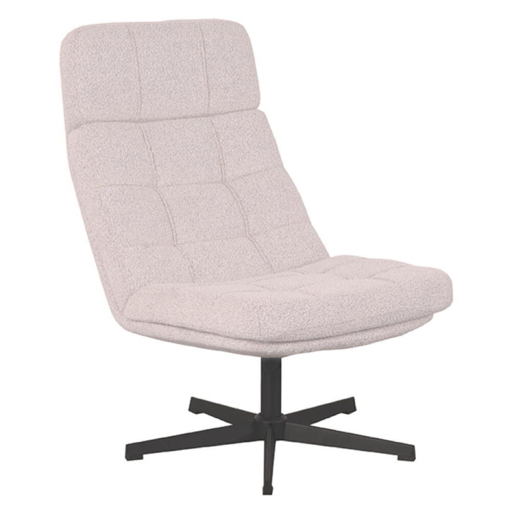 RINGO-Living Sessel Aleha in Creme Boucle exkl. Hocker