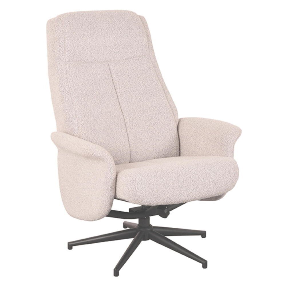 RINGO-Living Sessel Bertil in Creme Boucle exkl. Hocker