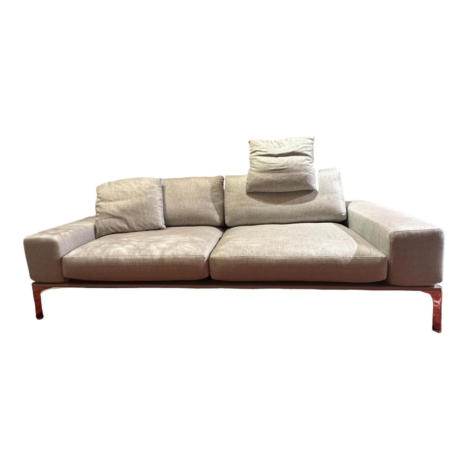 Sofa Spirit Stoff JAB Xantos 1 1362 093 Grau Gestell Platingrau Lackiert Metallf…