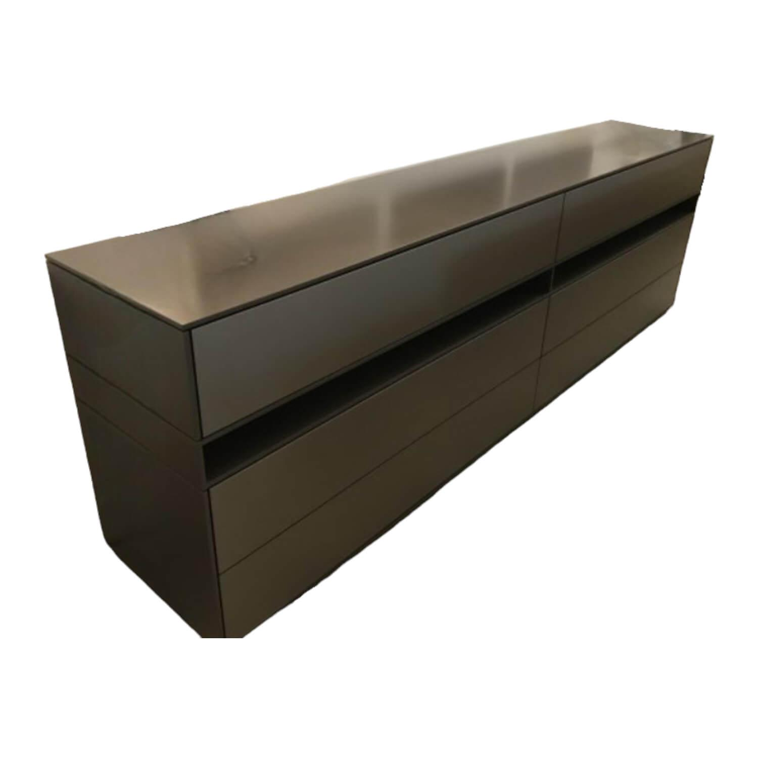 Sideboard Cube Fine Nickel Metalle Grau Anthrazit