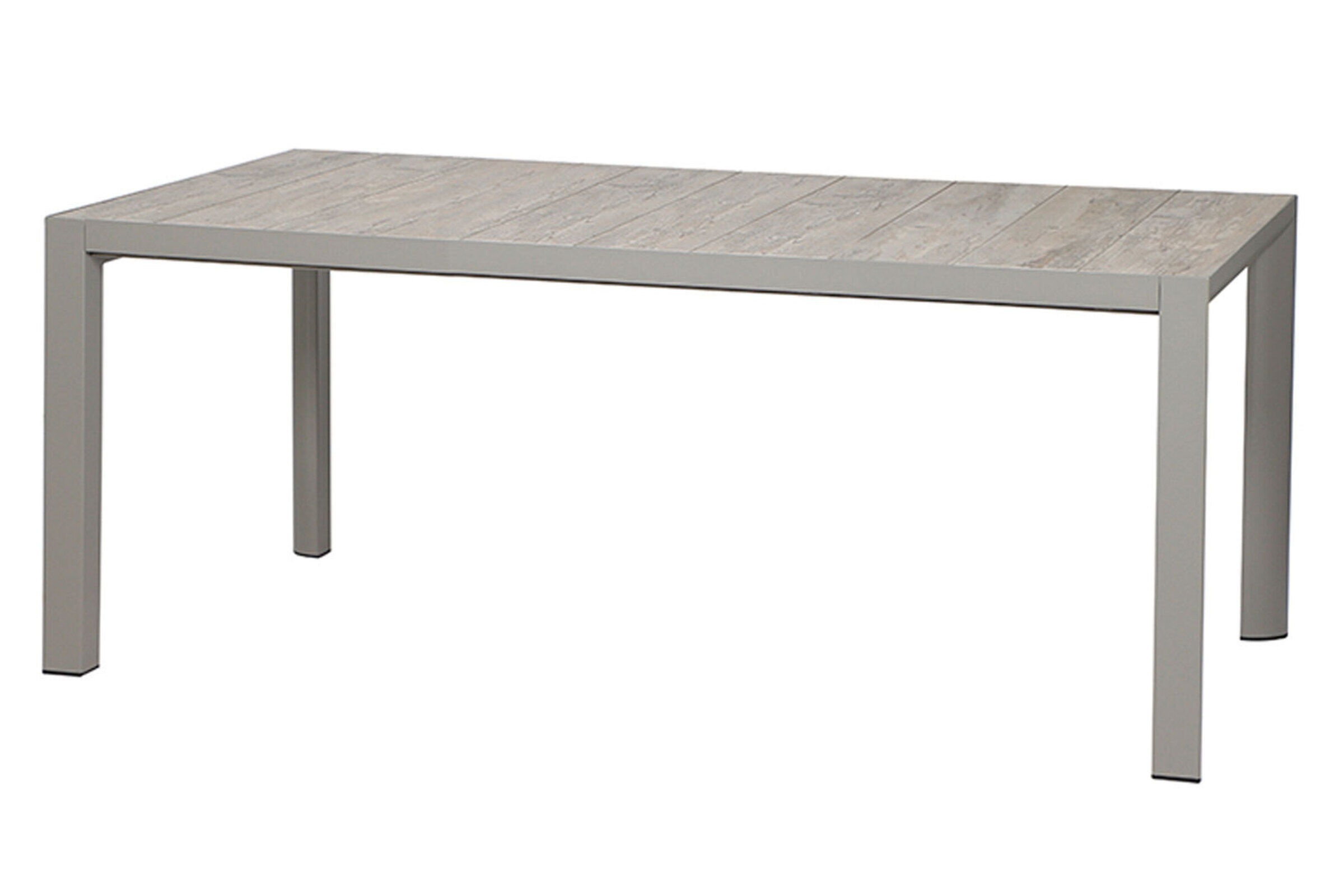 SIENA GARDEN Silva Esstisch, silber / washed grey, Alu / Keramik, 180x100x74 cm