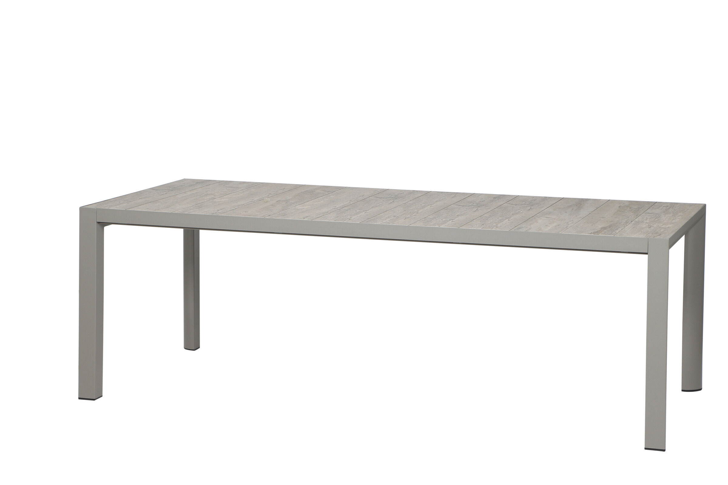 SIENA GARDEN Silva Diningtisch, silber/washed grey, Alu/Keramik, 220x100cm