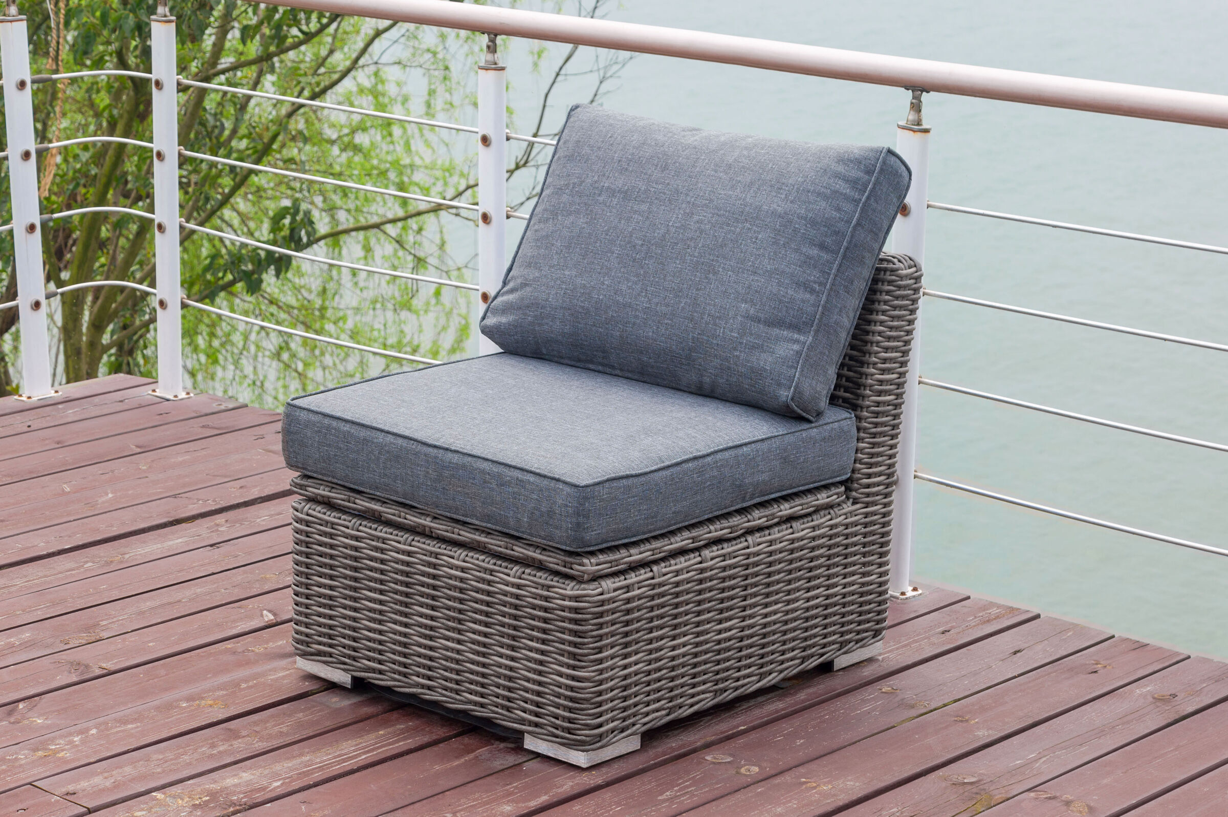 OUTFLEXX Mittelelement, grau, Polyrattan, 63 x 78 x 65 cm, geeignet für 18370-BOX-A/-D