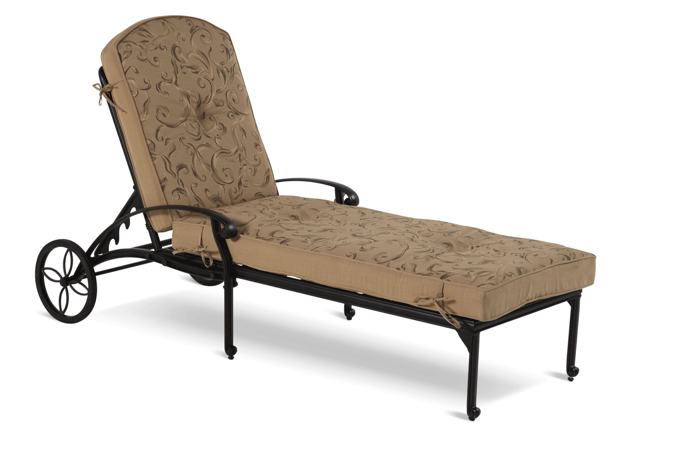 HARTMAN Amalfi Lounger, bronze, Alu-Guss, 217 x 76,5 x 49 cm, mit Rollen, verstellbare Rückenlehne