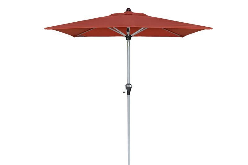 DOPPLER Active Auto Tilt Mittelstockschirm, terracotta, Alu/Polyester, 210 x 140 cm, höhenverstellbar, mit Kurbel