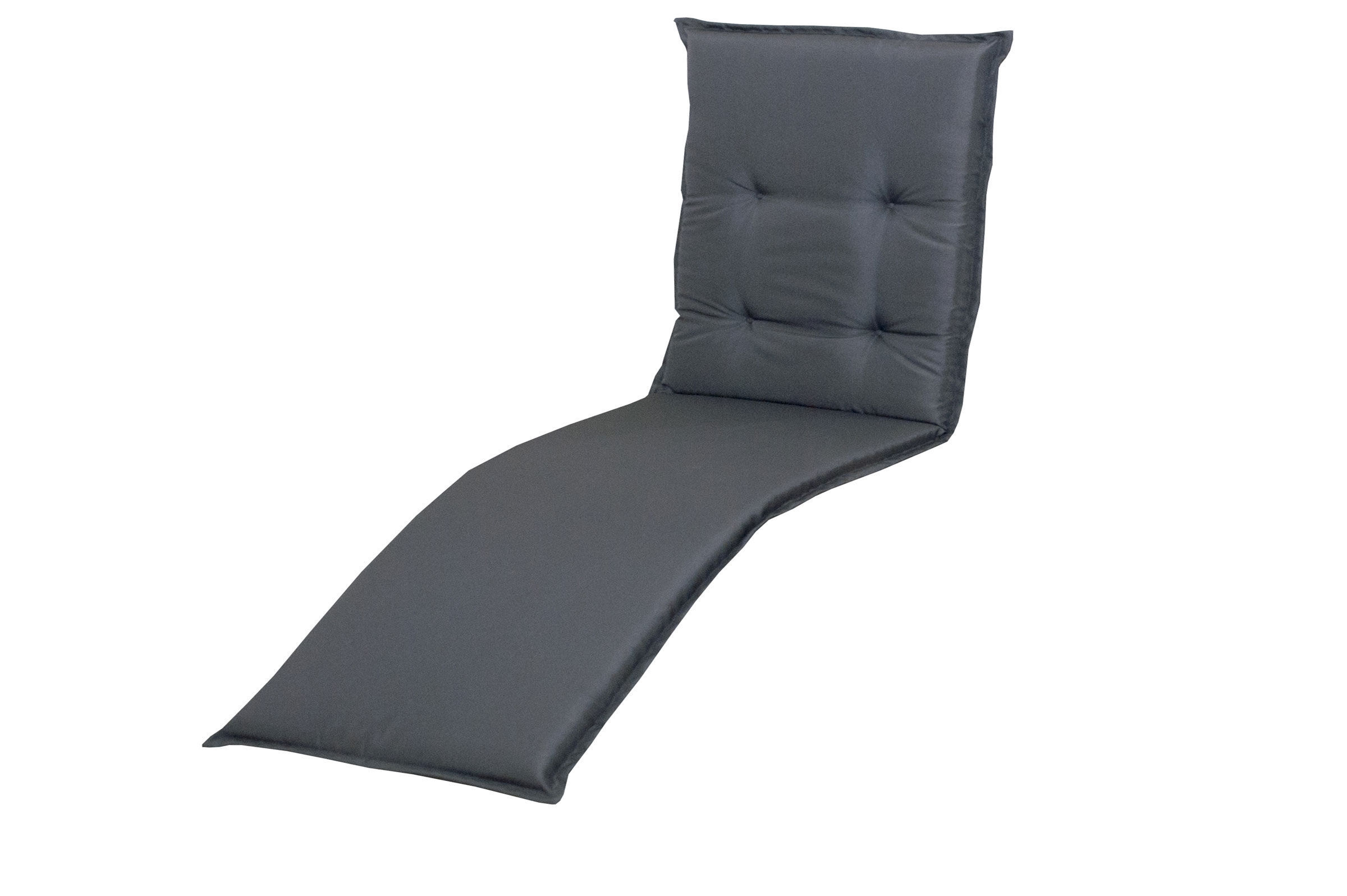 DOPPLER Relax Comfort Relaxsesselauflage, anthrazit, Polyester, 175 x 50 x 7 cm, inklusive Befestigungsbänder