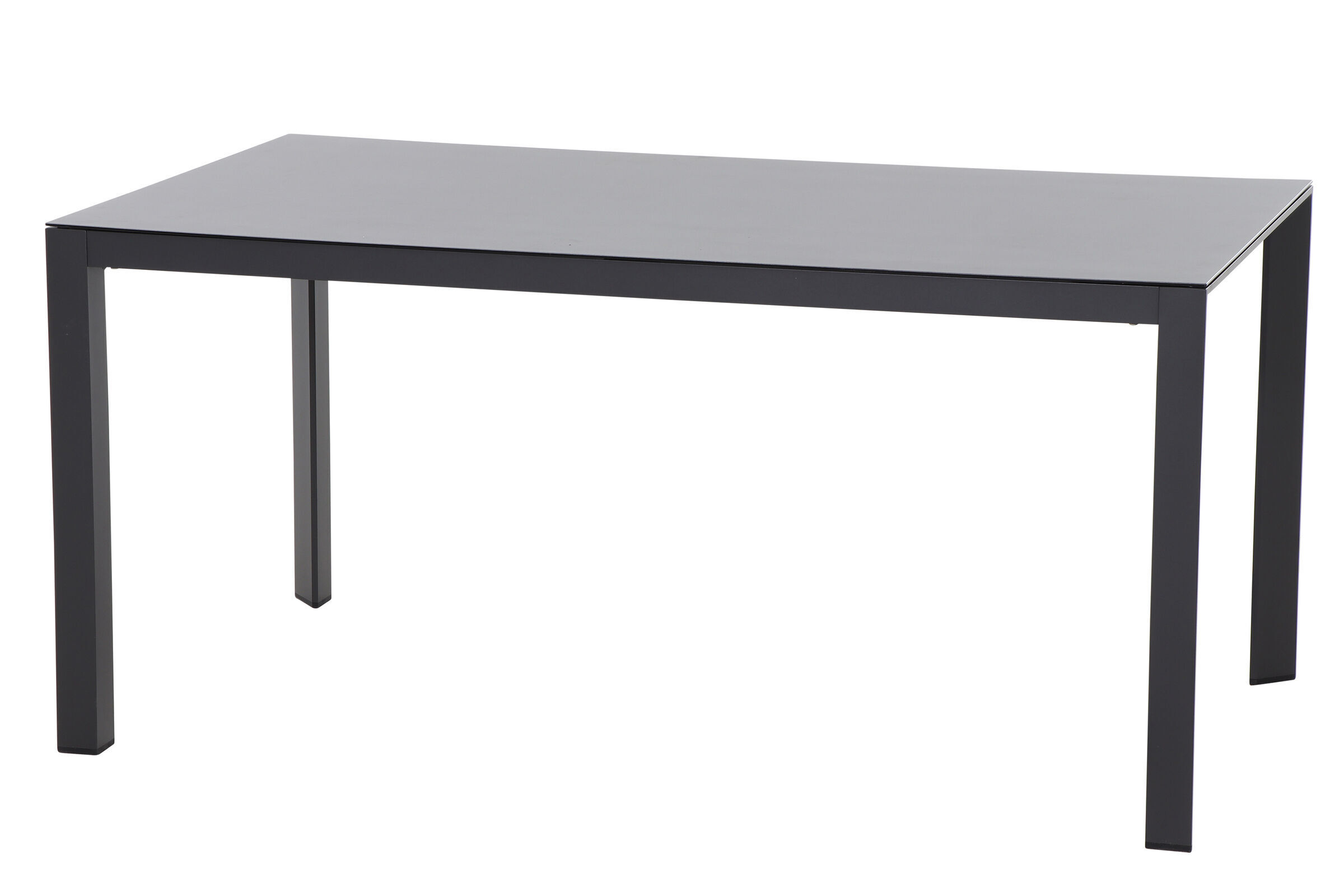 SIENA GARDEN Ricon Dining Tisch, anthrazit matt/dark concrete, Alu/Glas, 160 x 90 cm, Tischplatte mit Keramikpulver