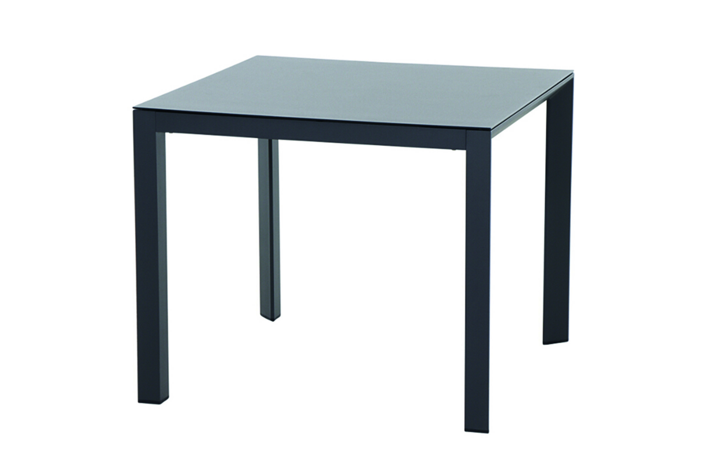 SIENA GARDEN Ricon Dining Tisch, anthrazit matt/dark concrete, Alu/Glas, 90×90, Tischplatte mit Keramikpulver