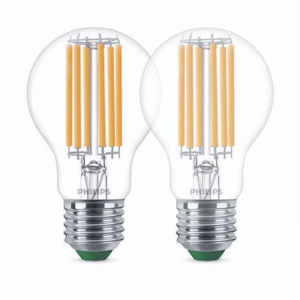 Philips LED Lampe E27 – Birne A60 5,2W 1095lm 2700K ersetzt 75W Doppelpack