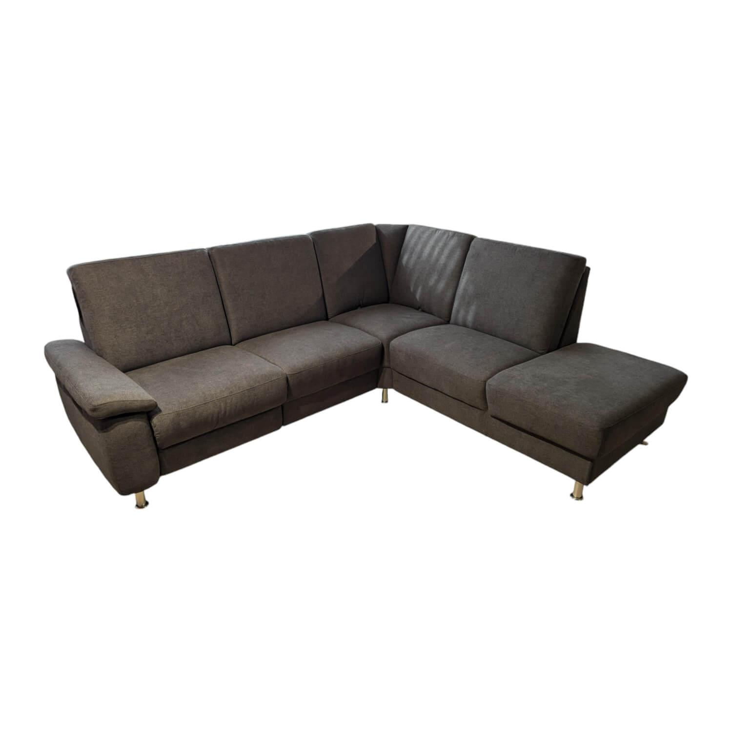 Ecksofa Nassau Stoff Denise Grau 5697.026 Füße Chrom