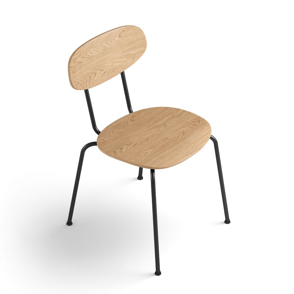 EKTA Living – Scala Chair – stapelbarer Design Stuhl aus Holz & Metall