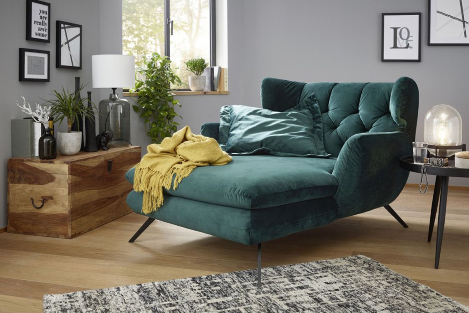 KAWOLA Longseat CHARME Velvet smaragd