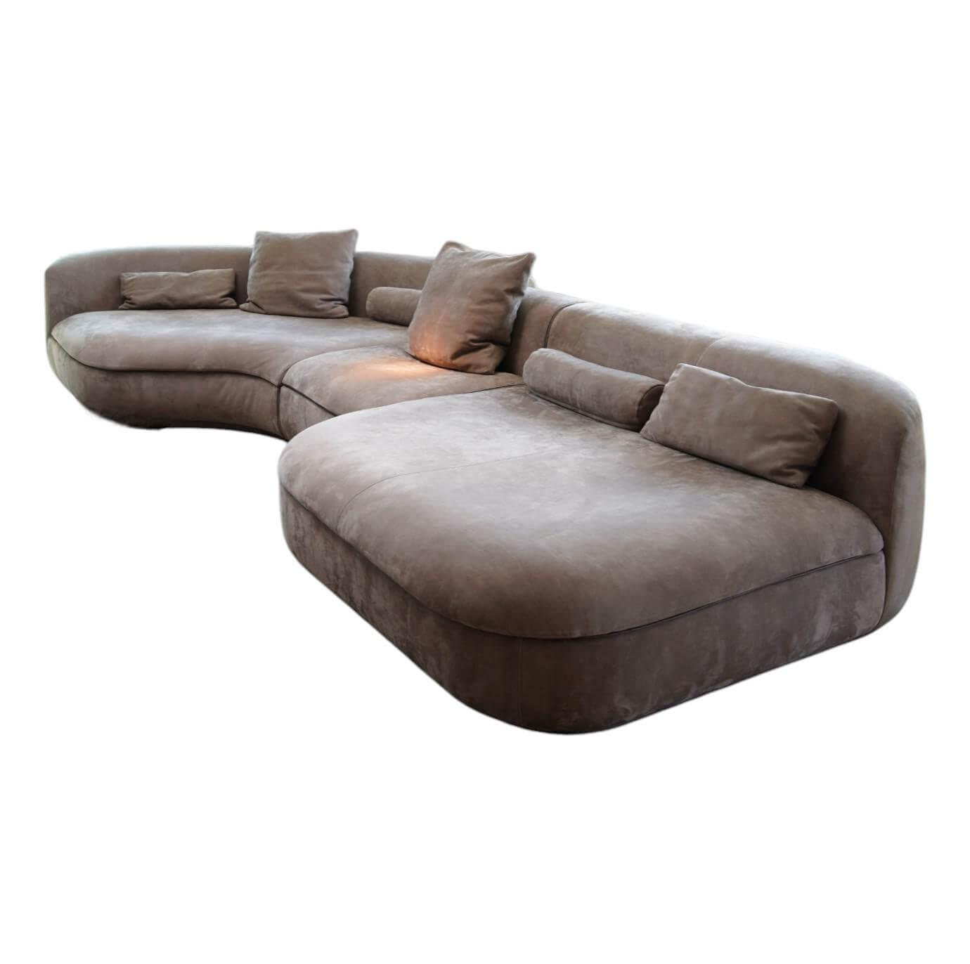 Ledersofa Piaf Und Konsole Calix Leder Kashmir Boue Cat.A Konsole Massives Linde…