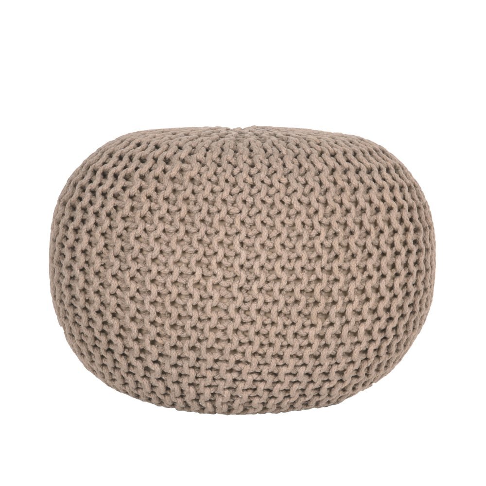 RINGO-Living Pouf Mabel in Beige aus Baumwolle 350x500mm