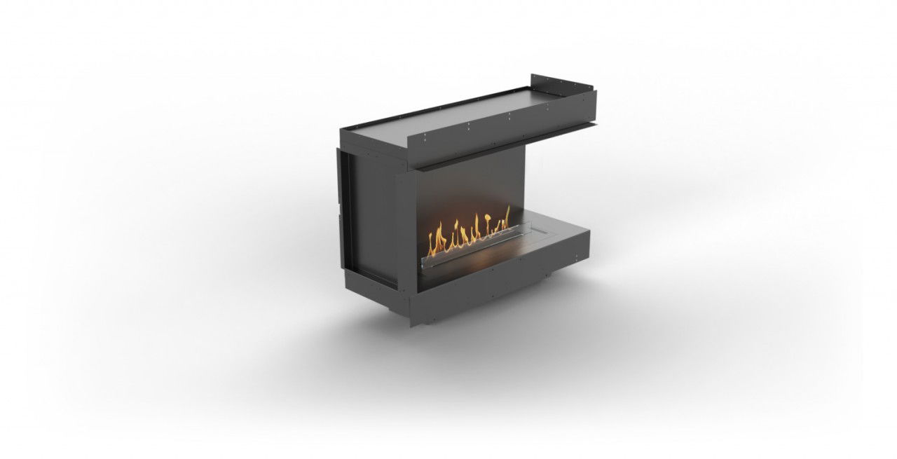 Planika Forma Firebox RIGHT-CORNER mit BEV Automatikbrenner FLA 3+ Forma 1000