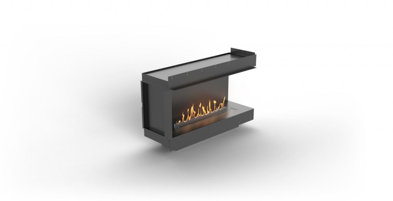 Planika Forma Firebox RIGHT-CORNER mit BEV Automatikbrenner FLA 3+ Forma 1200