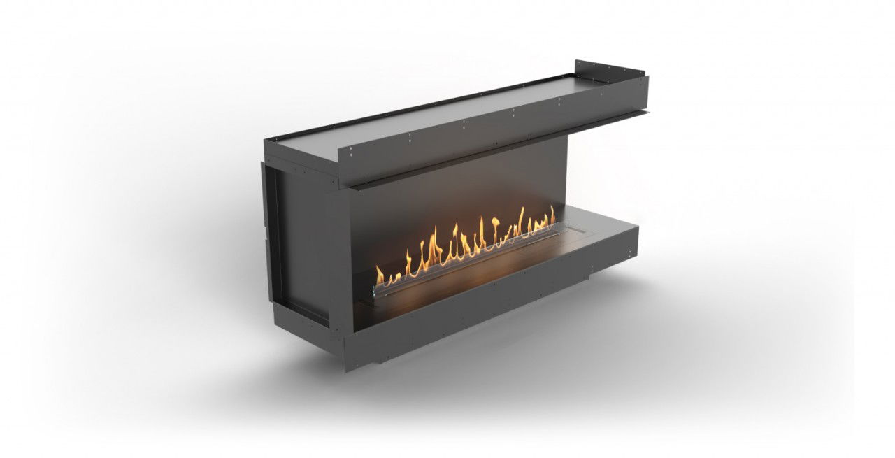 Planika Forma Firebox RIGHT-CORNER mit BEV Automatikbrenner FLA 3 Forma 1500